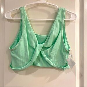 Aeropostale Mint Light Green Twist Sports Bra Tank Top Size XL - NWT